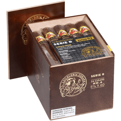 La Gloria Cubana Serie R No. 6 Natural 24 Ct. Box 5.88X60