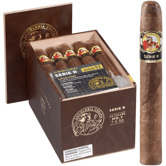 La Gloria Cubana Serie R No. 7 Natural 24 Ct. Box 7.00X59
