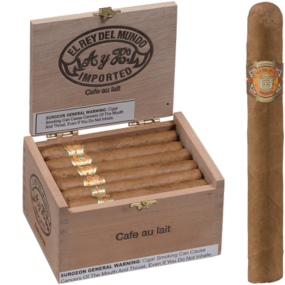 El Rey Del Mundo Ems Cafe Au Lait 24 Ct. Box 4.50X35