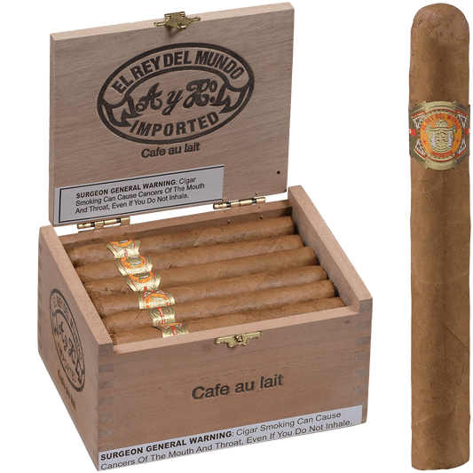 El Rey Del Mundo Ems Cafe Au Lait 24 Ct. Box 4.50X35