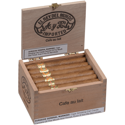 El Rey Del Mundo Ems Cafe Au Lait 24 Ct. Box 4.50X35