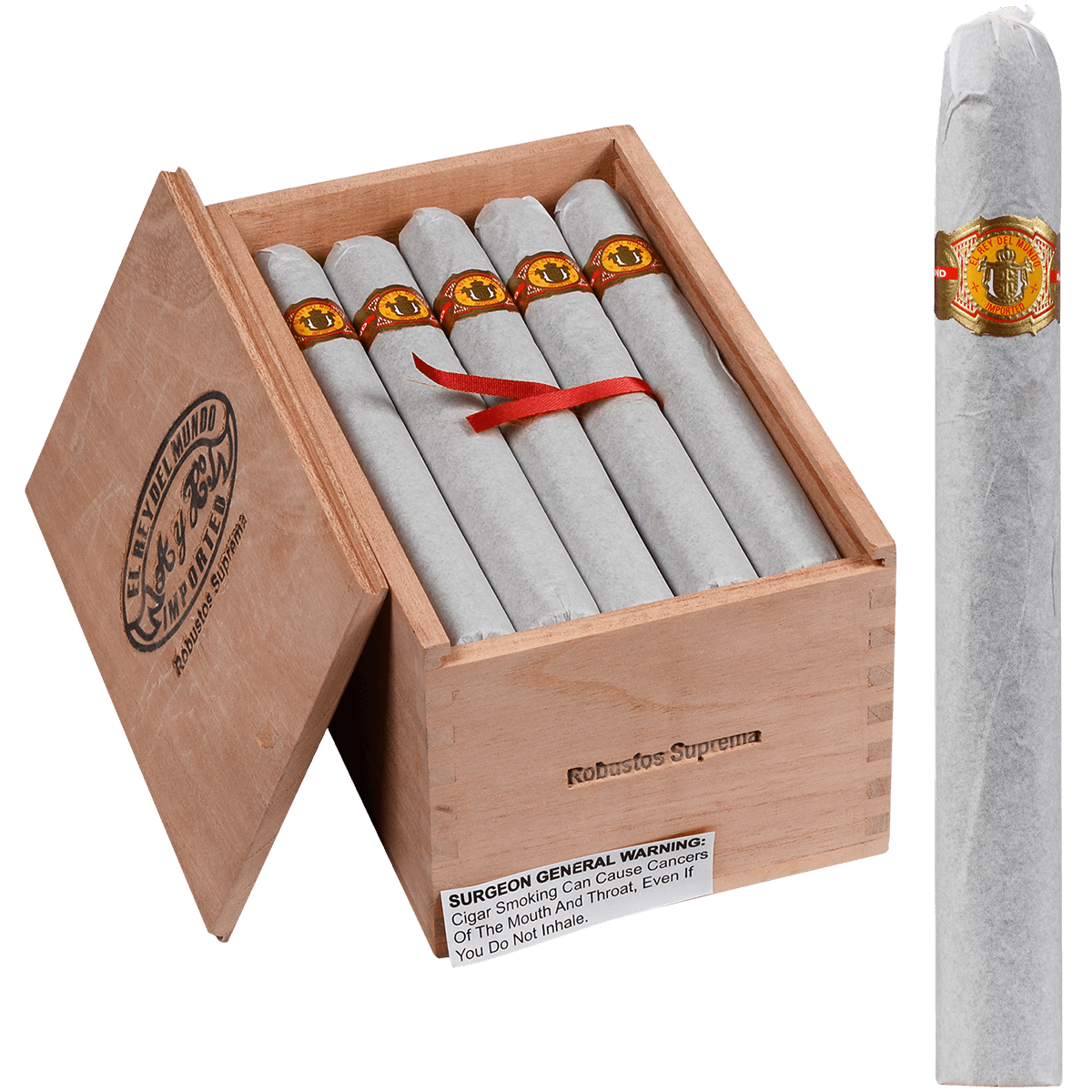 El Rey Del Mundo Oscuro Robusto Suprema 20 Ct. Box 7.25X54