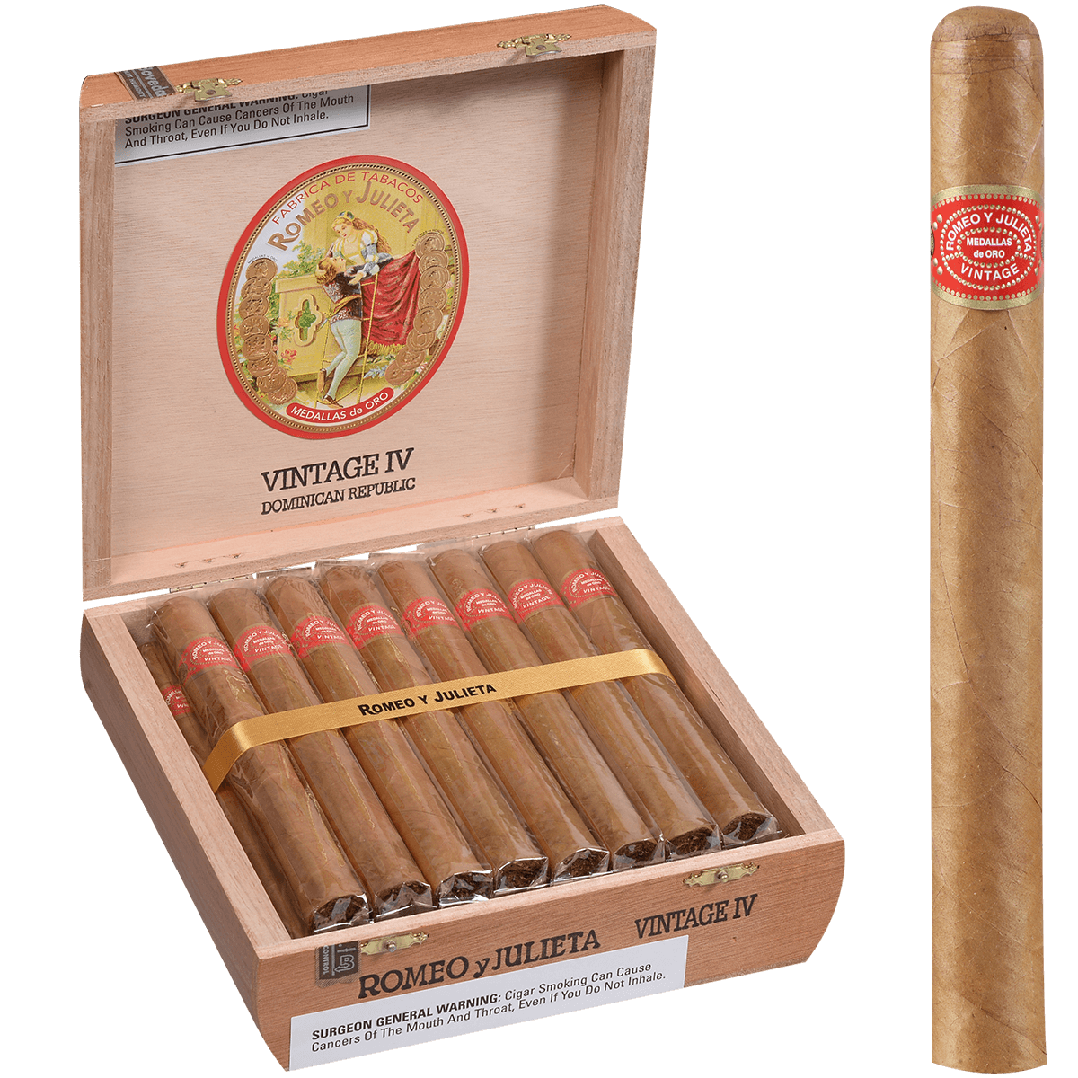 Romeo Y Julieta Vintage #4 Natural 25 Ct. Box 7.00X48