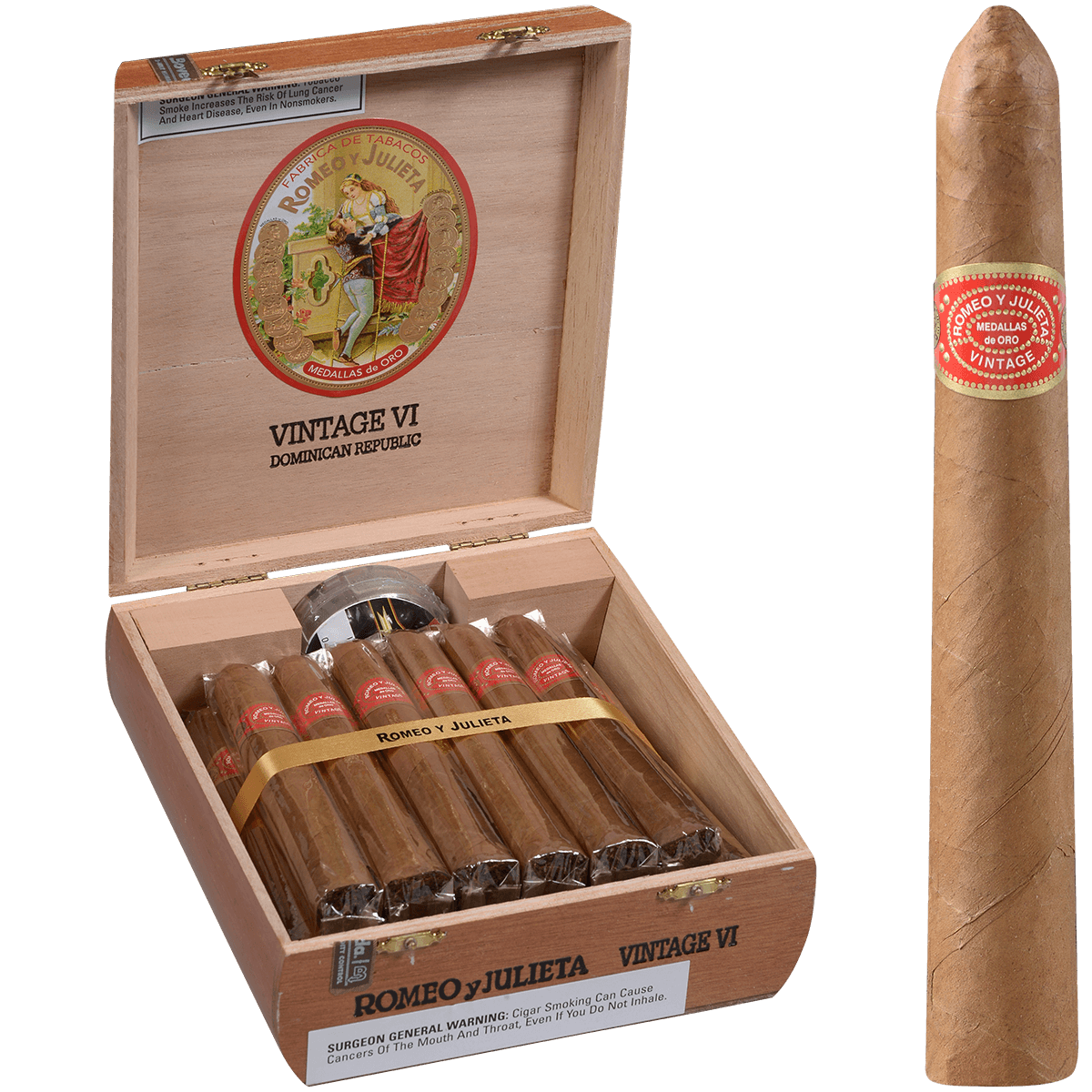 Romeo Y Julieta Vintage #6 Natural 20 Ct. Box 6.50X60
