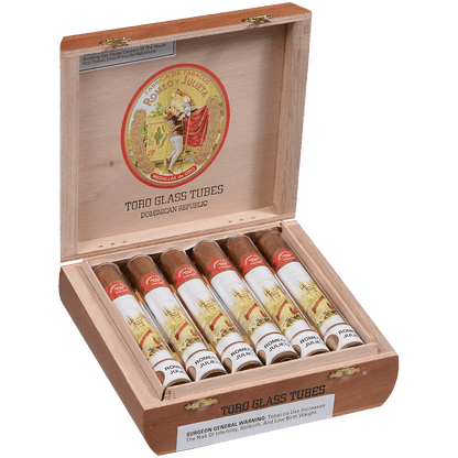Romeo Y Julieta Vintage Toro Glass Tube 12 Ct. Box 6.00X50