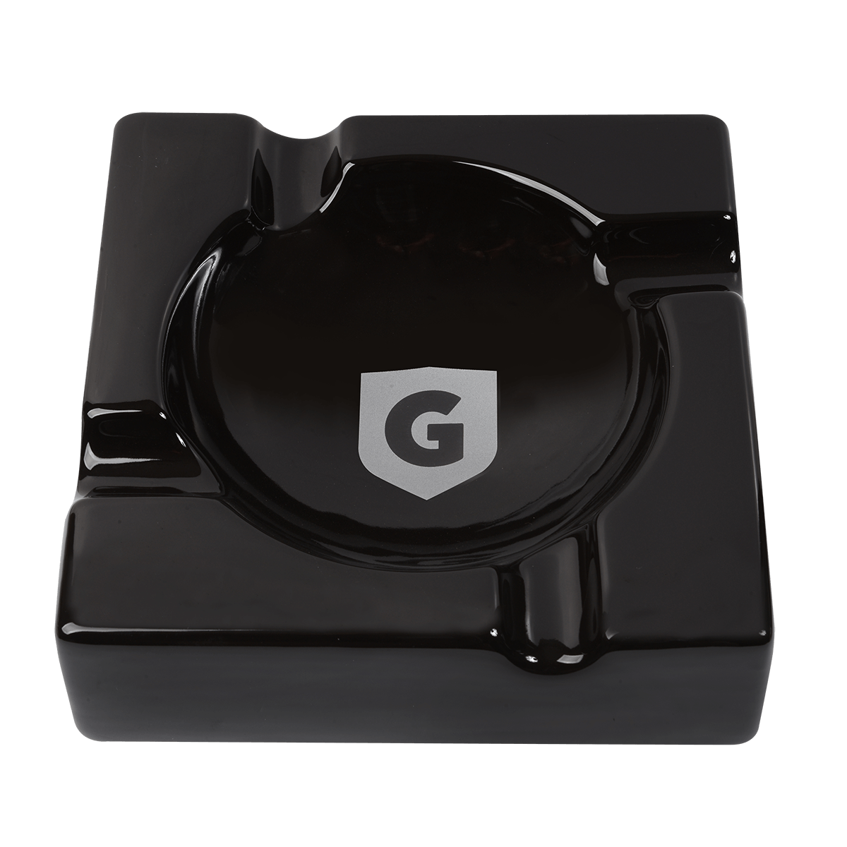 Guardsman Ashtray Ceramic Black And Grey