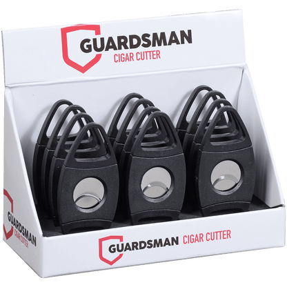 Guardsman 50 Gauge Cigar Double Blade Cutter Black 12Ct. Display