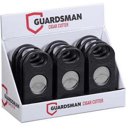 Guardsman 64 Gauge Double Cutter Cigar Cutter Black 12 Ct. Display