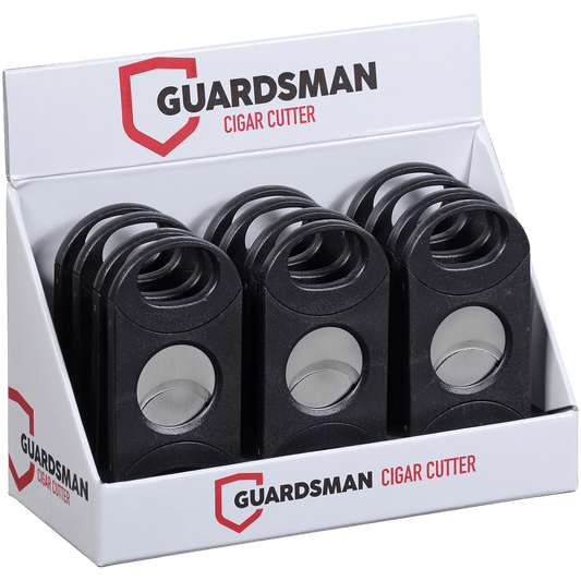 Guardsman 64 Gauge Double Cutter Cigar Cutter Black 12 Ct. Display