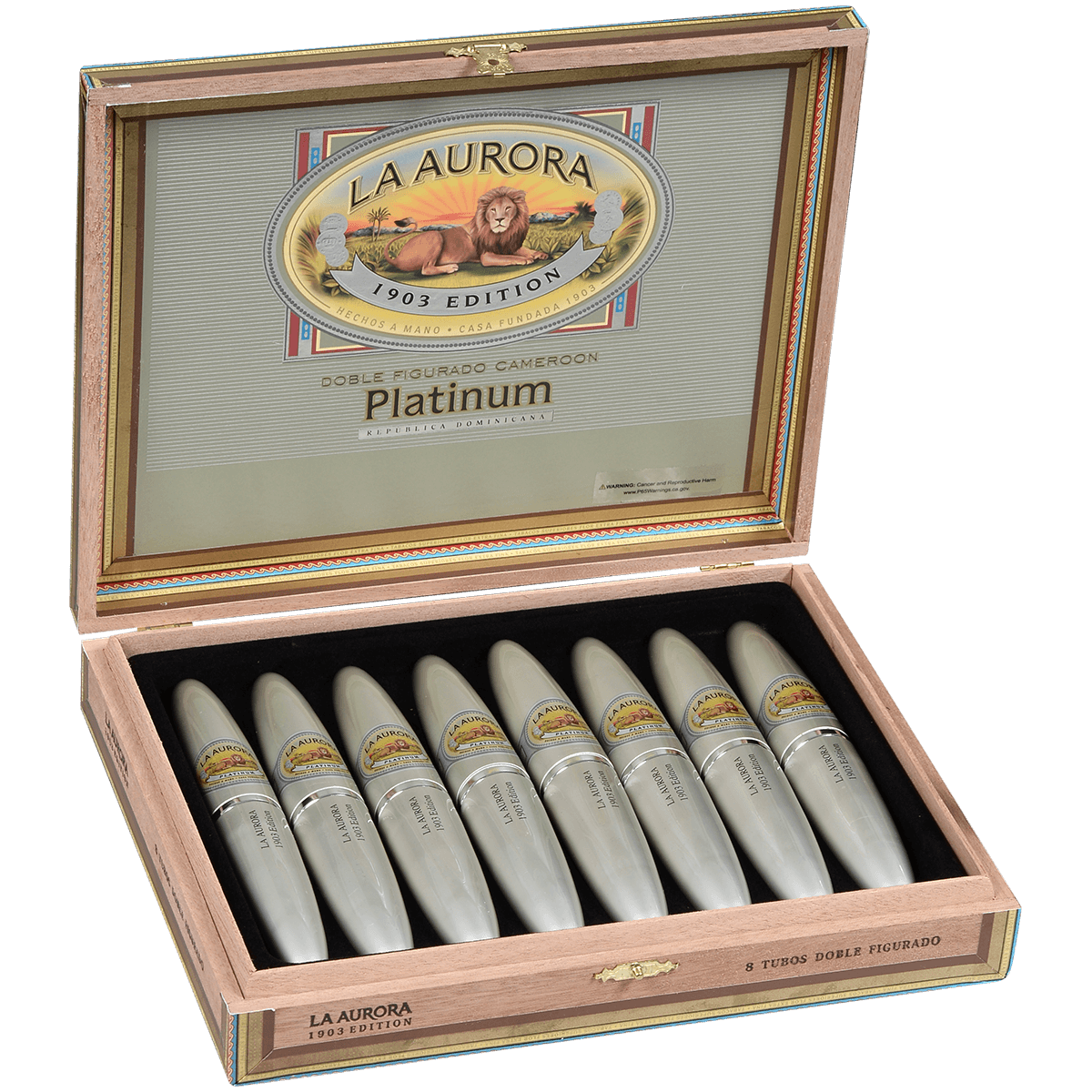 La Aurora Preferidos Platinum Tube 8Ct Box 5X54
