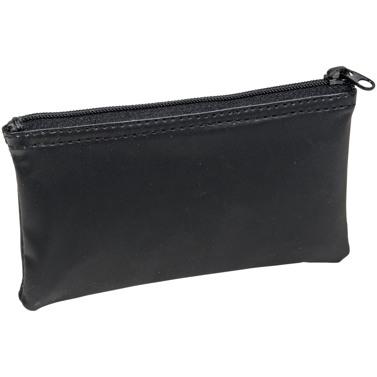 BLACK LEATHER TOBACCO POUCH ZIP