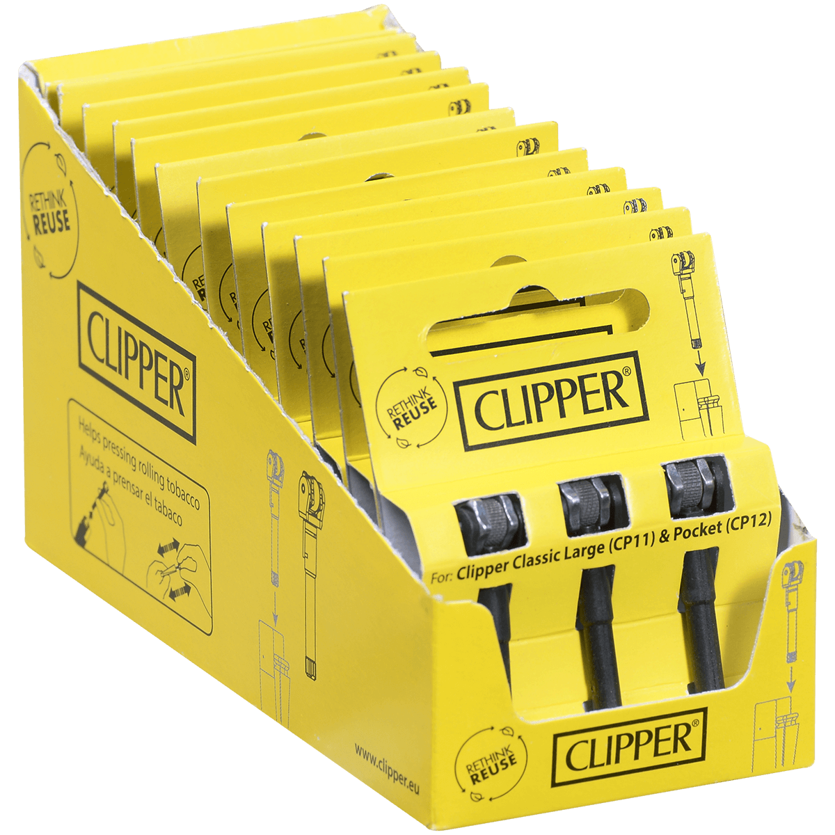 Clipper 3 Pk Flint System Blister 12Ct Display Cp11 Cp12