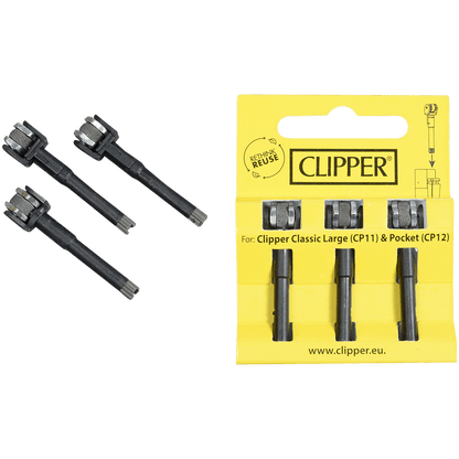 Clipper 3 Pk Flint System Blister 12Ct Display Cp11 Cp12