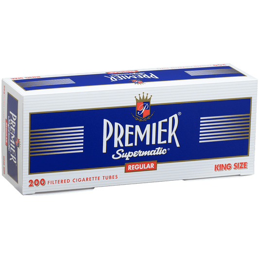 Cigarette Tubes Premier King Size Navy 200 Ct. Box