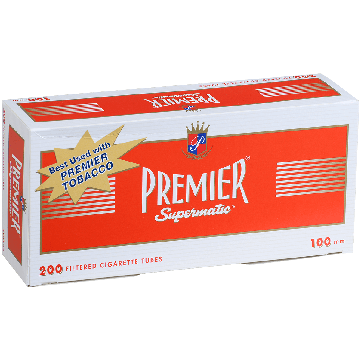 Cigarette Tubes Premier 100Mm Red 200 Ct. Box