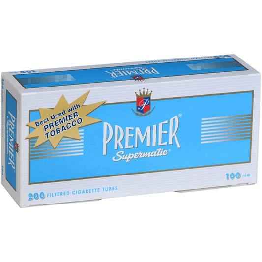 Cigarette Tubes Premier 100Mm Blue 200 Ct. Box