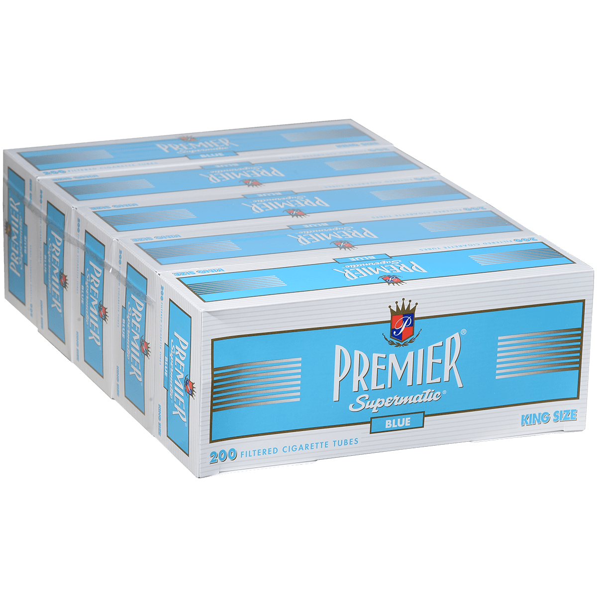 Cigarette Tubes Premier King Size Blue 200 Ct.