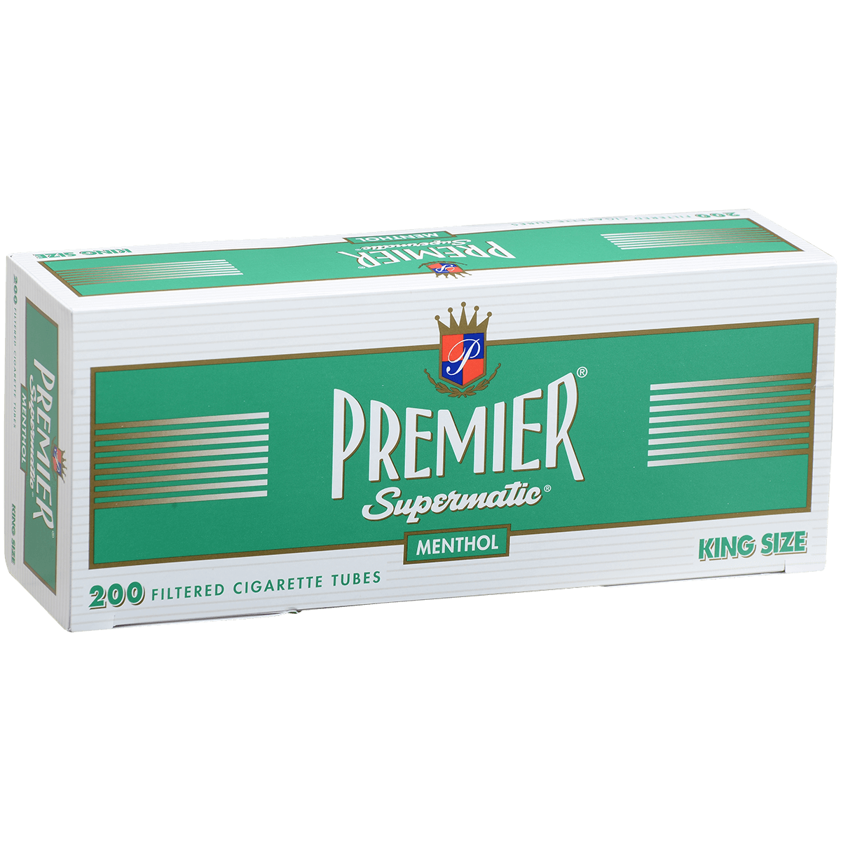 Cigarette Tubes Premier King Size Menthol 200 Ct. Box