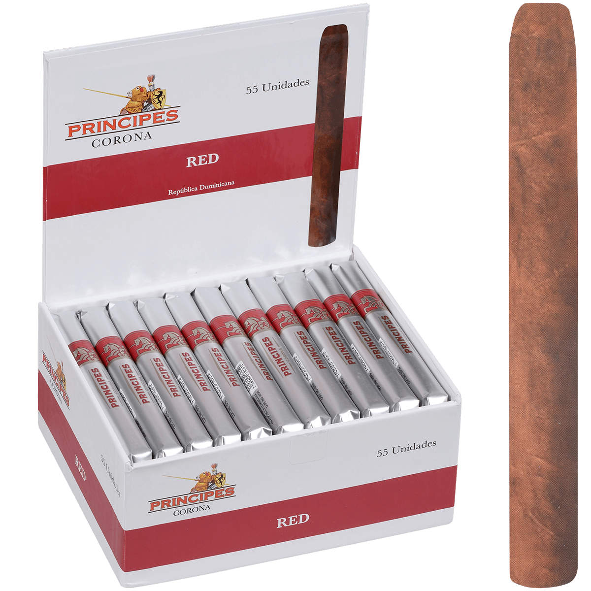Principes Red Corona 55 Ct Box 5X38
