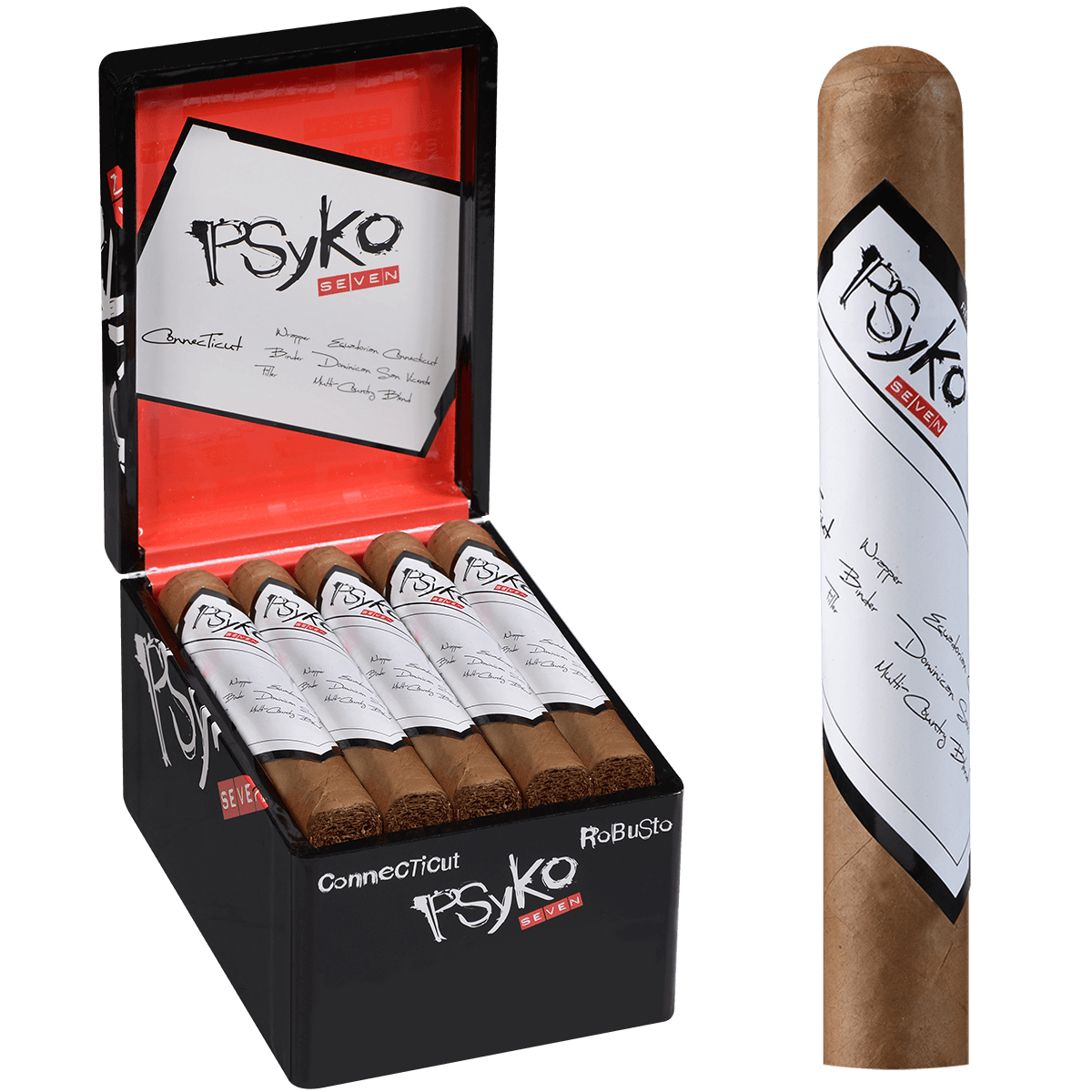 Psyko 7 Connecticut Robusto 20 Ct. Box 5.50X50