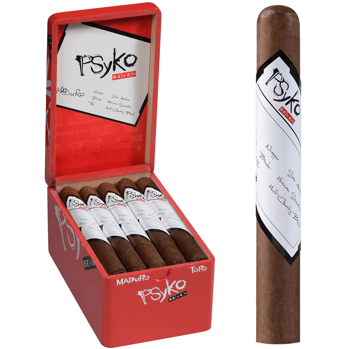 Psyko 7 Maduro Toro 20 Ct. Box 6.25X48