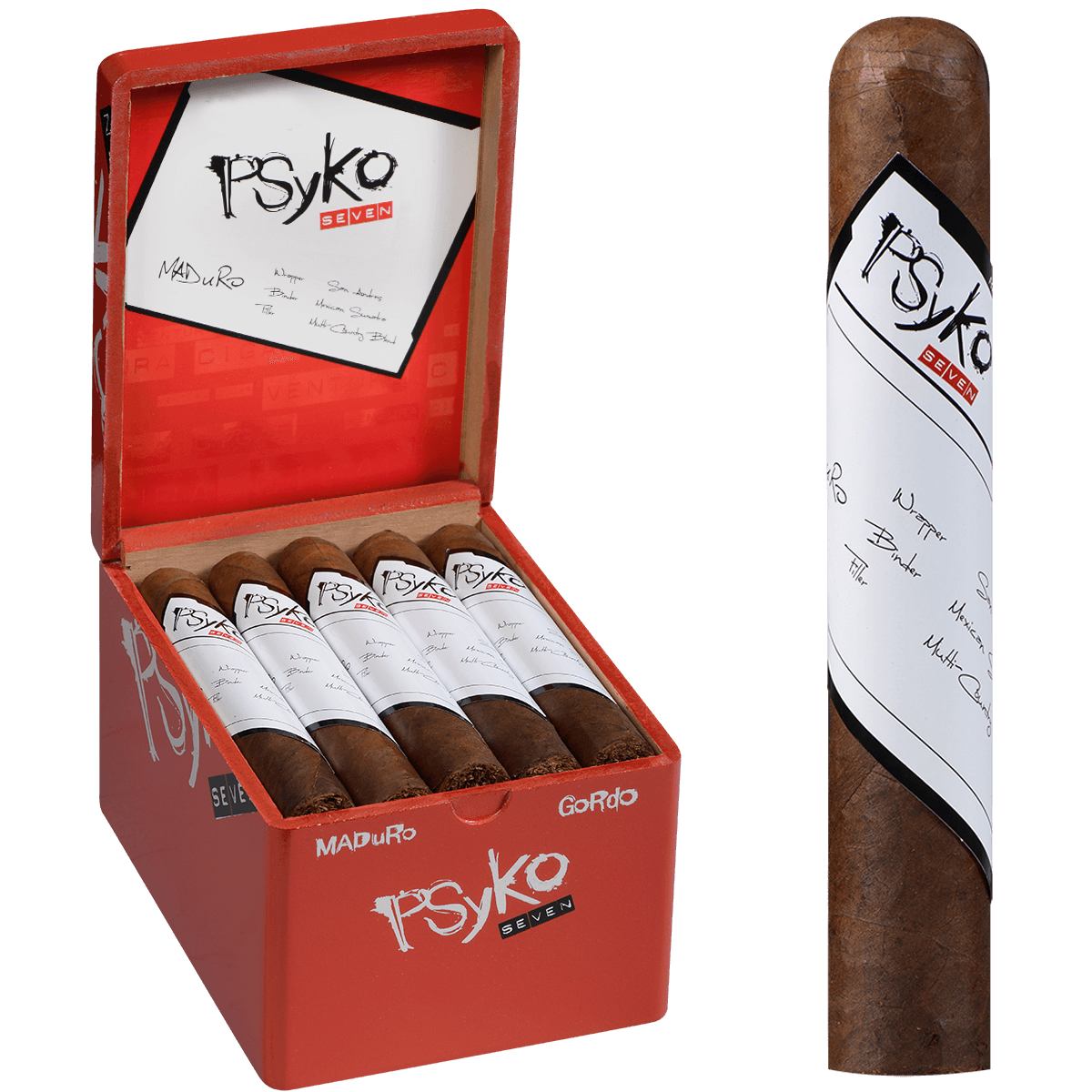 Psyko 7 Maduro Gordo 20 Ct. Box 6.00X60