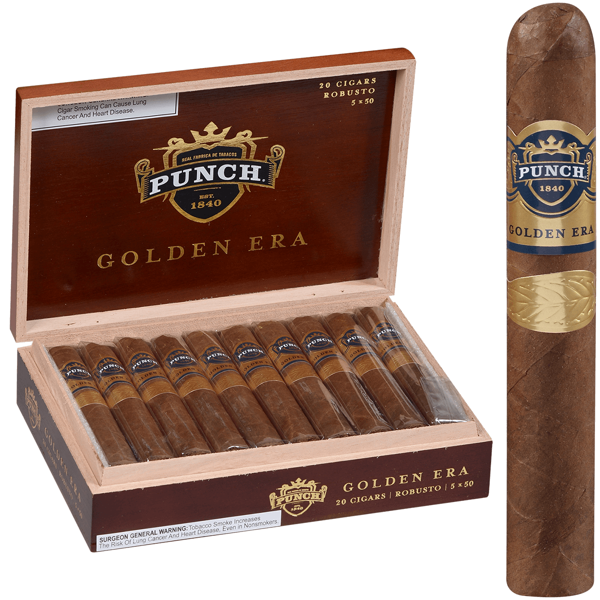 Punch Golden Era Robusto 20 Ct. Box 5.00X50