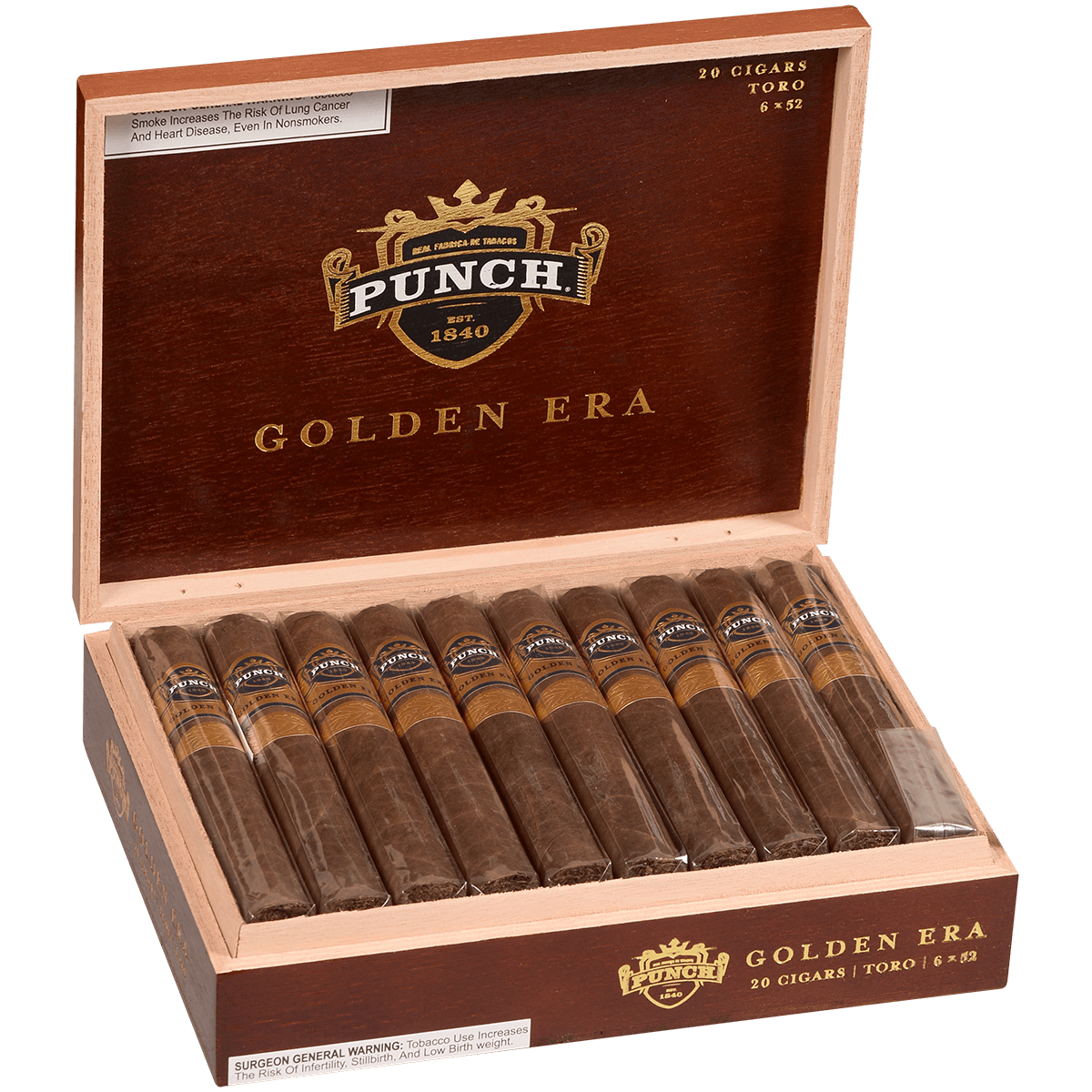 Punch Golden Era Toro 20 Ct. Box 6.00X52
