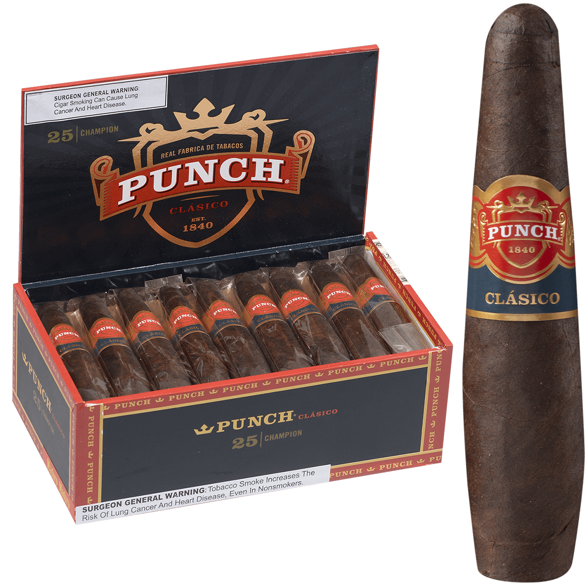 Punch Champion Double Maduro 25 Ct. Box 4.50X30/60/44
