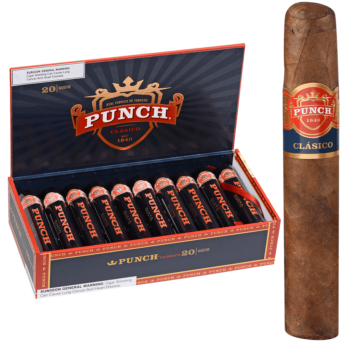 Punch Gusto Tubo Ems 20 Ct. Box 5.00X52