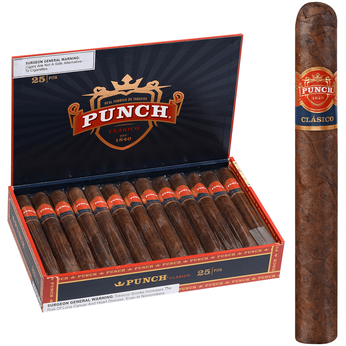 Punch Pitas Maduro 25 Ct. Box 6.12X48