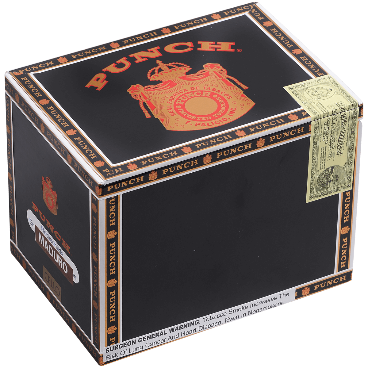 Punch Rothschilds Maduro/Maduro Cello 50 Ct. Box 4.50X50