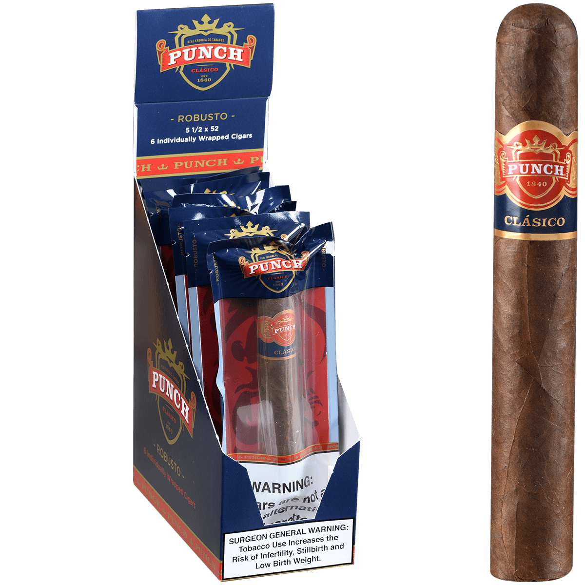 Punch Freshness Pack Robusto 6 Ct. Box 5.50X52