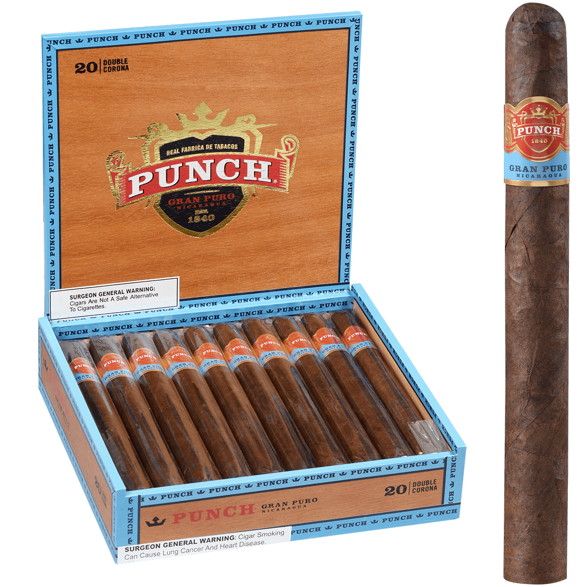 Punch Gran Puro Nicaragua Double Corona 20 Ct. Box 7.50X54