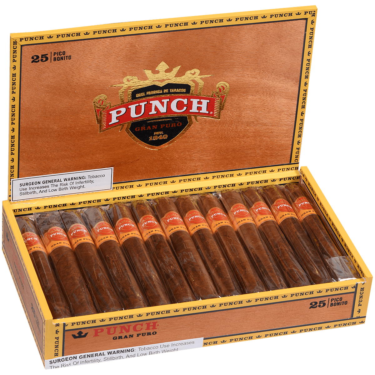 Punch Gran Puro Pico Bonito 25 Ct. Box 6.00X50