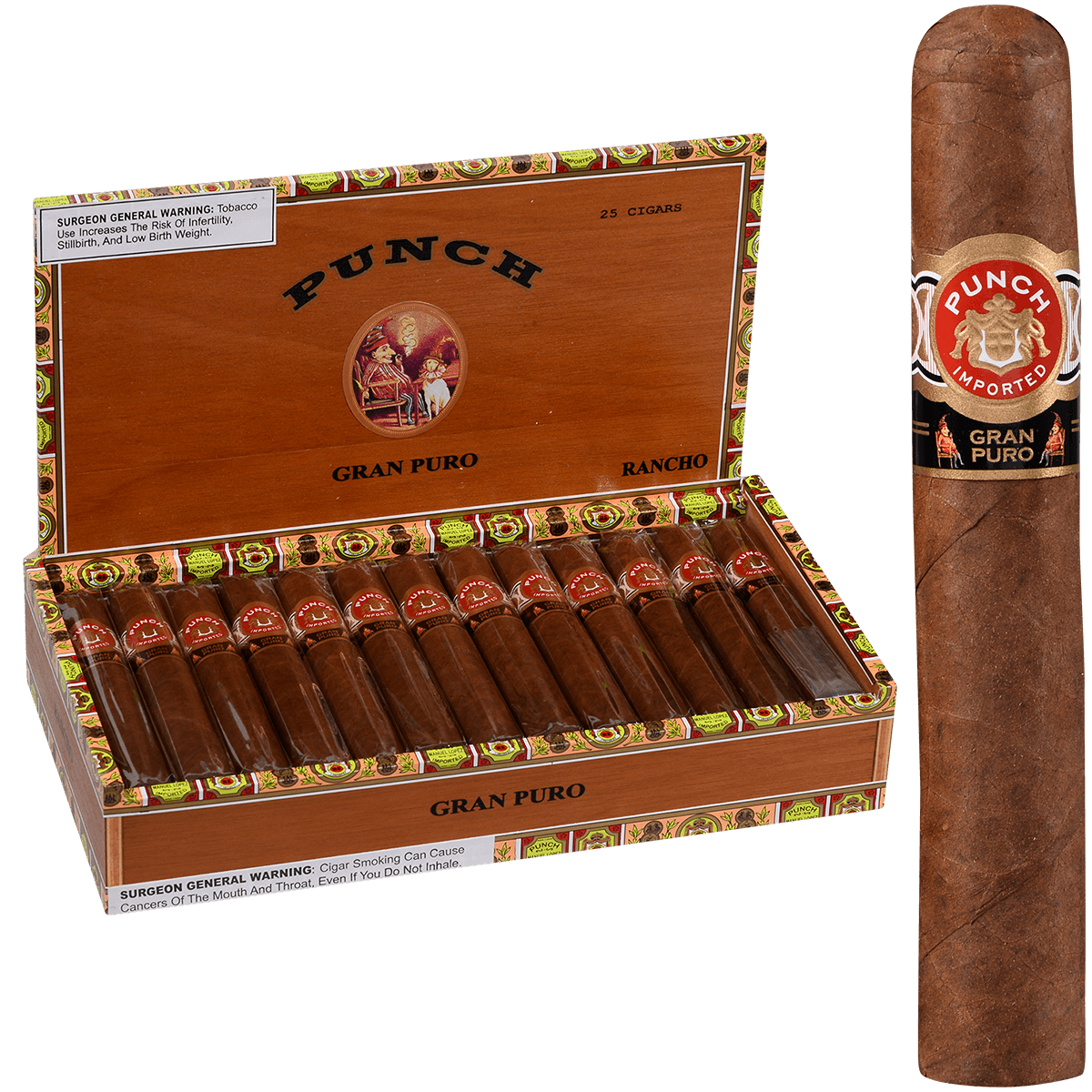 Punch Gran Puro Rancho 25 Ct. Box 5.50X54