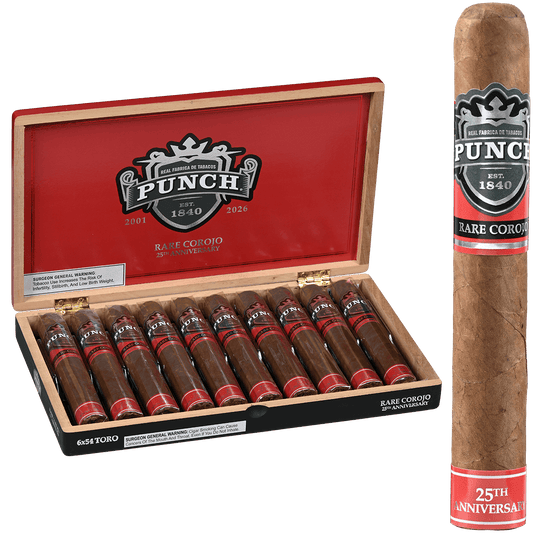 PUNCH RARE COROJO 25TH ANNIVERSARY 10CT. 6x54