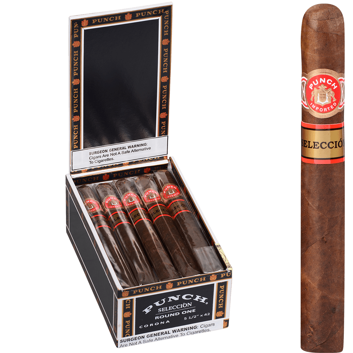 Punch Seleccion I Corona 15 Ct. Box 5.50X42