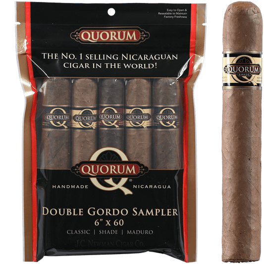 QUORUM DOUBLE GORDO 5/5 CT. SAMPLER BAGS 6.00X60