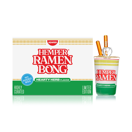 Hemper Ramen Cup Glass Water Pipe 7"