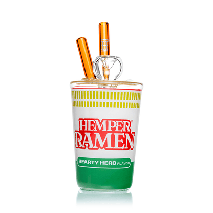 Hemper Ramen Cup Glass Water Pipe 7"