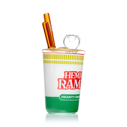 Hemper Ramen Cup Glass Water Pipe 7"