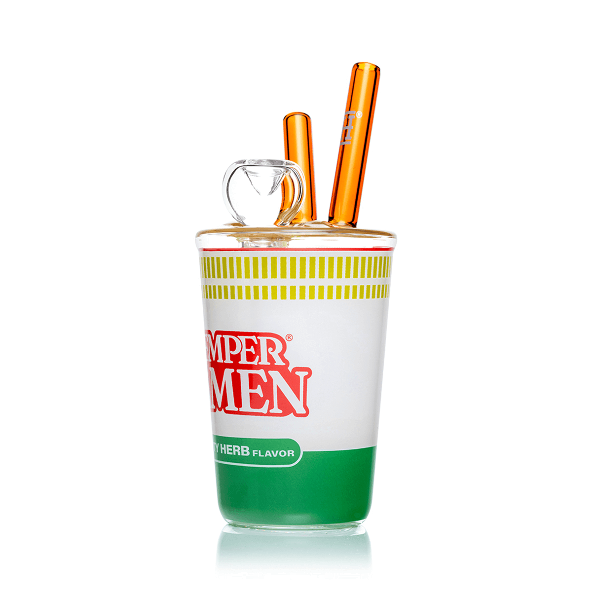 Hemper Ramen Cup Glass Water Pipe 7"
