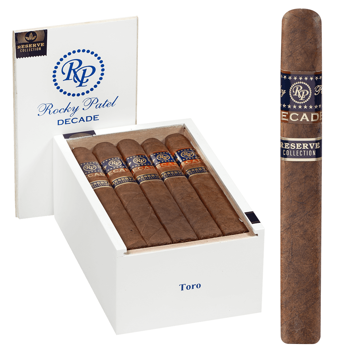Reserve Collection Rocky Patel Decade Box Pressed Toro 6.50X52 20Ct Box