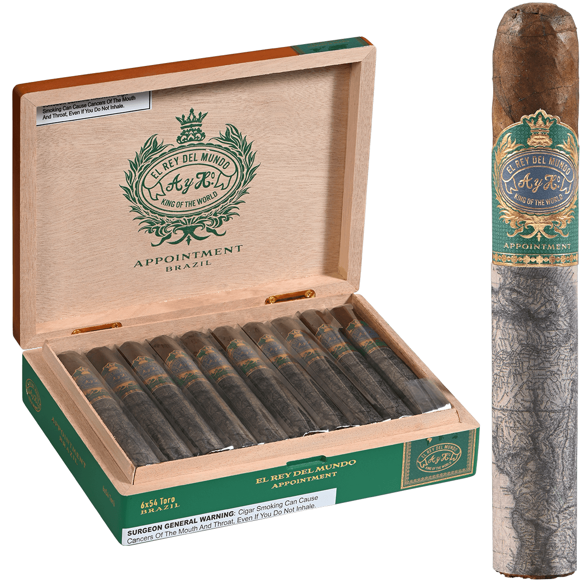 El Rey Del Mundo Appointment Brazil Toro 6X54 20 Ct.