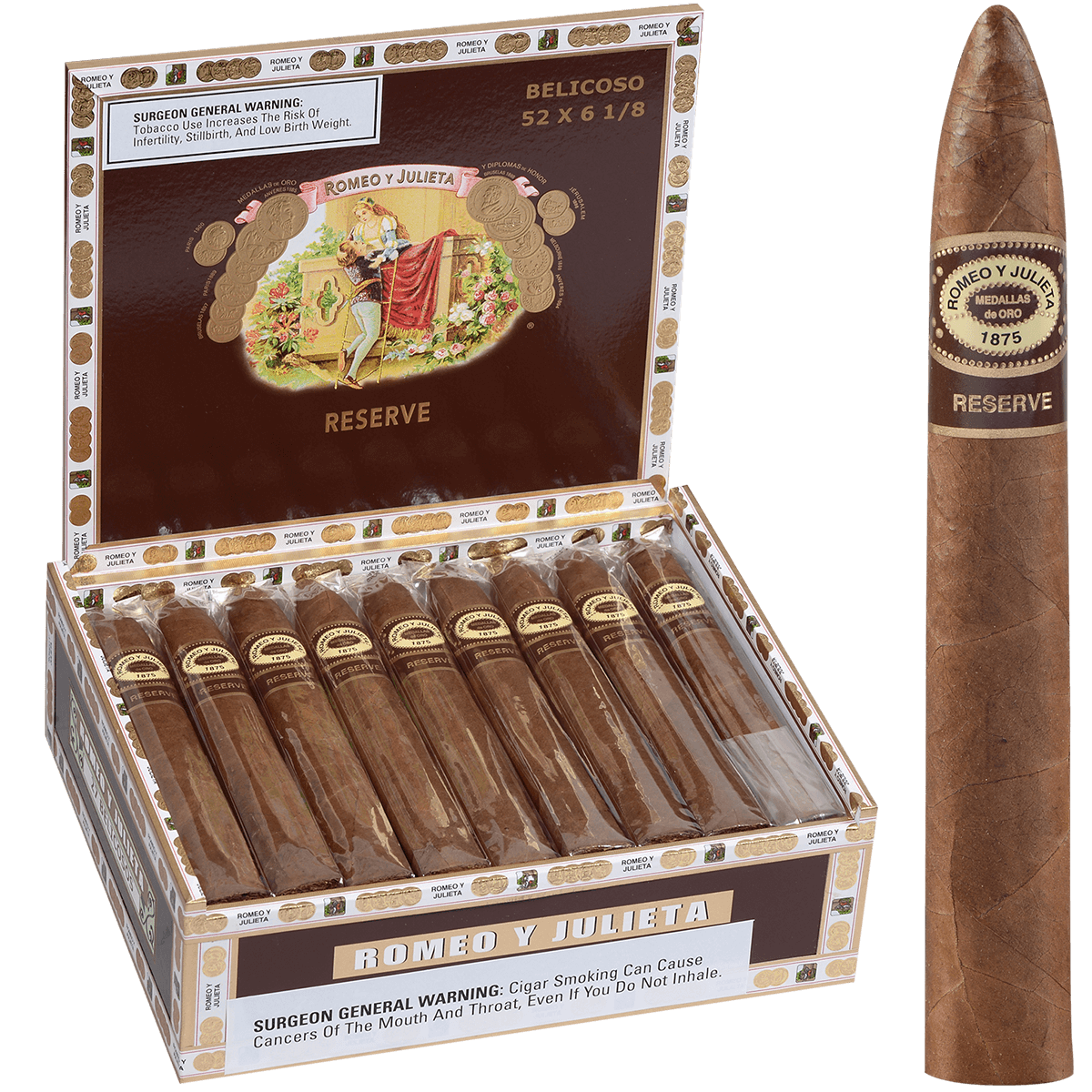 Romeo Y Julieta Habana Reserve Belicoso 27 Ct. Box 6.12X52