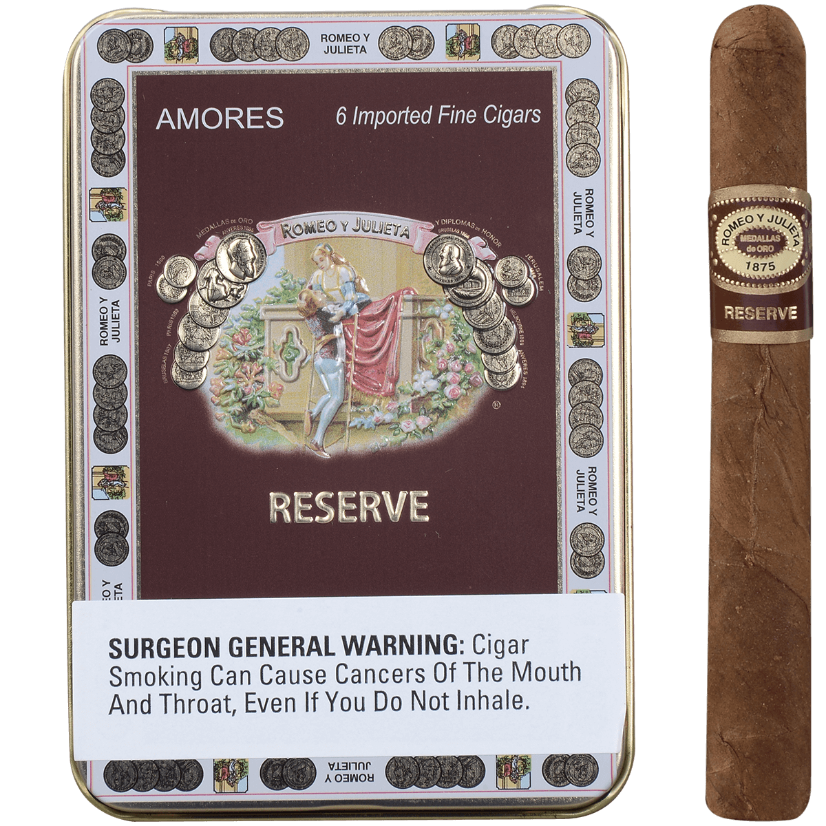 Romeo Y Julieta Habana Reserve Amores 5/6 Tin Packs 4.00X33