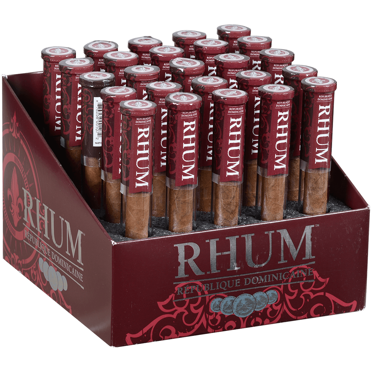 Rhum 538 Glass Tubes 25 Ct. Upright Display 5.00X38