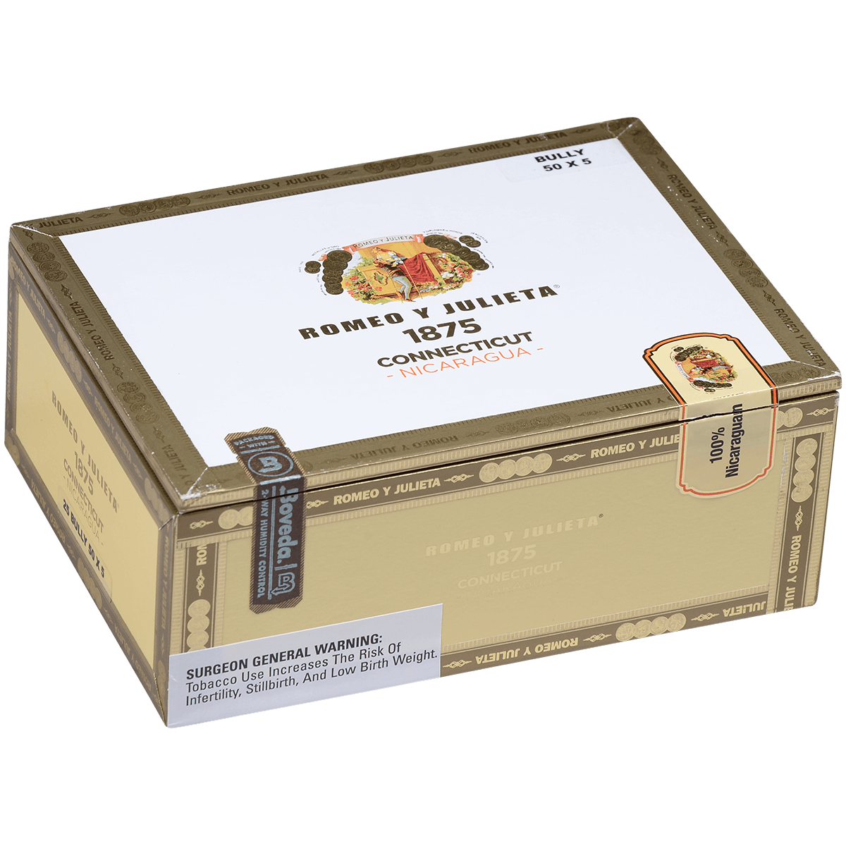 Romeo Y Julieta 1875 Connecticut Nicaragua Bully 25 Ct. Box 5.00X50