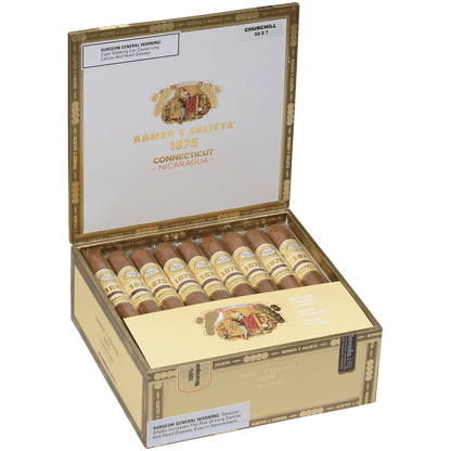 Romeo Y Julieta 1875 Connecticut Nicaragua Churchill 25 Ct. Box 7.00X50